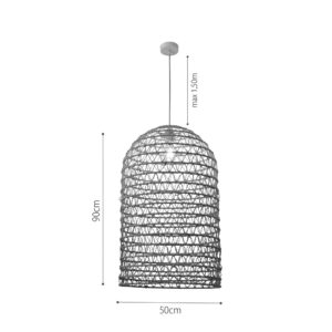 InLight Κρεμαστό Φωτιστικό από σχοινί 1xE27 D:50cm (4048-A)