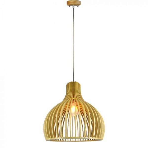 Κρεμαστό Φωτιστικό Οροφής ξύλινο V-TAC E27 D:350*450MM – 40501