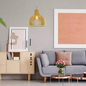 Κρεμαστό φωτιστικό οροφής ξύλινο V-TAC E27 D:450*450MM – 40551