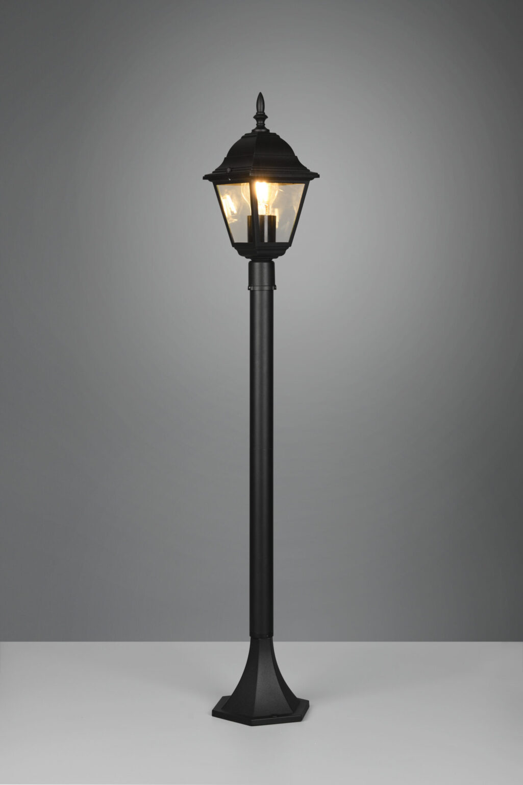 Φαναράκι Δαπέδου με Κολωνάκι Μαύρο Ματ 100cm MALIVENZA Trio Lighting – 405760132