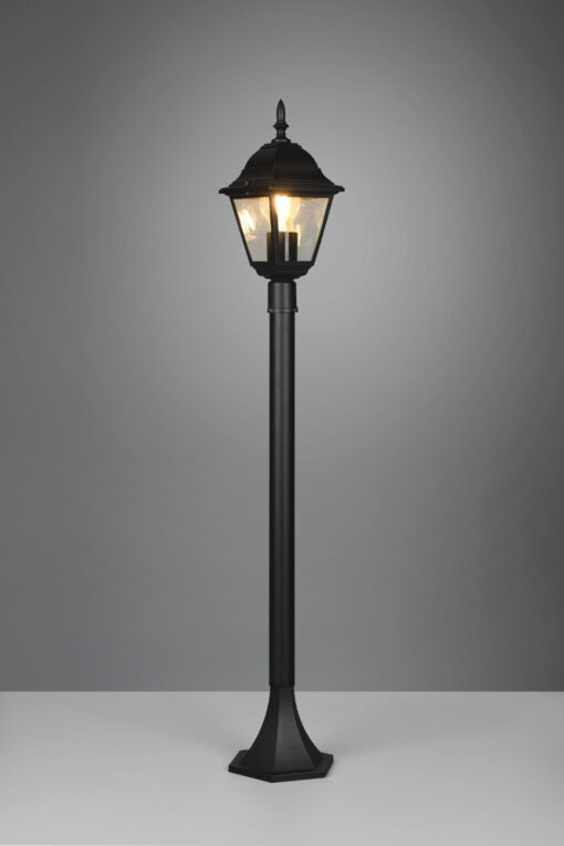 Φαναράκι Δαπέδου με Κολωνάκι Μαύρο Ματ 100cm MALIVENZA Trio Lighting – 405760132