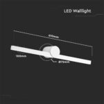 Φωτιστικό Καθρέφτη – Πίνακα Τοίχου  LED 10W V-TAC Λευκό 1530lm Φυσικό 4000K IP65 – 405821