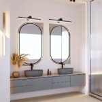 Φωτιστικό Καθρέφτη – Πίνακα Τοίχου  LED 10W V-TAC Μαύρο 1530lm Φυσικό 4000K IP65 – 405841