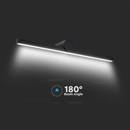 Φωτιστικό Καθρέφτη – Πίνακα Τοίχου  LED 10W V-TAC Μαύρο 1530lm Φυσικό 4000K IP65 – 405841