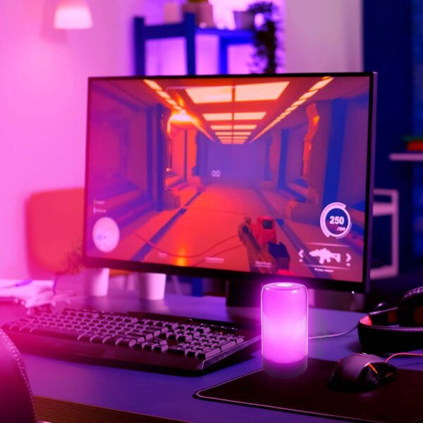 Wi-Fi Smart Επιτραπέζιο Φωτιστικό Γραφείου V-TAC Μαύρο RGB Dimmable  – 405871