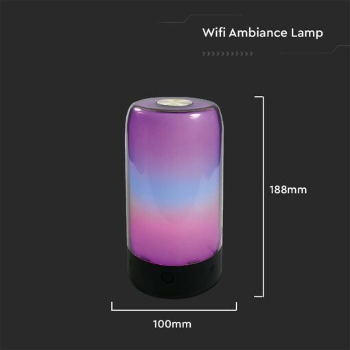 Wi-Fi Smart Επιτραπέζιο Φωτιστικό Γραφείου V-TAC Μαύρο RGB Dimmable  – 405871