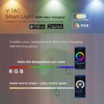 Wi-Fi Smart Επιτραπέζιο Φωτιστικό Γραφείου V-TAC Μαύρο RGB Dimmable  – 405871