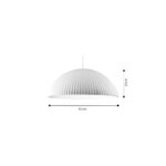 Inlight Κρεμαστό φωτιστικό λευκό από γύψο 1XE27 D:60cm (4063-White)