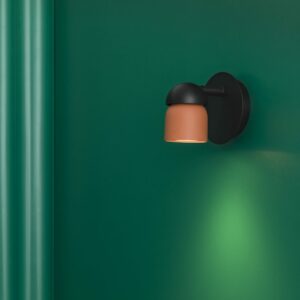 COCO WALL LAMP BLACK + TERRACOTA SHADE 1xGU10  FARO – 40663