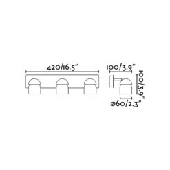 COCO WALL LAMP BLACK 3xGU10                       FARO – 40667