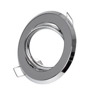 GloboStar® DELTA 77817 Χωνευτό Κινούμενο Στρόγγυλο Σποτ Οροφής για Λάμπα MR16 με Βάση GU5.3 ή GU10 – IP20 – Μεταλλικό – Φ92 x Υ28mm – Χρώμιο Νίκελ – 5 Χρόνια Εγγύηση