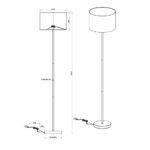 Φωτιστικό Δαπέδου Trio Lighting   E27 Μαύρο Ματ Μεταλλικό    408200179