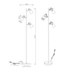Φωτιστικό Δαπέδου Trio Lighting   E14 Μαύρο Ματ Μεταλλικό    408800332