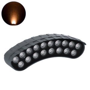 GloboStar® TREELIGHT-KINA 90231 Κυρτή Μπάρα Φωτισμού Wall Washer με Αντιθαμβωτική Γρίλια Ειδική για Φυτά – Δέντρα LED 18W 1530lm 15° DC 24V Αδιάβροχο IP65 L24.5 x W7 x H8cm Αρχιτεκτονικό Πορτοκαλί 2200K – Γκρι Ανθρακί – 3 Years Warranty