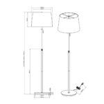 Φωτιστικό Δαπέδου Trio Lighting   E27 Ορείχαλκος Ματ Μεταλλικό    409100308