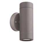 ΑΠΛΙΚΑ ΤΟΙΧΟΥ UP-DOWN ΣΤΡΟΓΓΥΛΗ ΠΛΑΣΤΙΚΗ IP65 GU10 ΓΚΡΙ EUROLAMP 145-82056