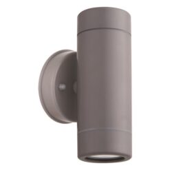 ΑΠΛΙΚΑ ΤΟΙΧΟΥ UP-DOWN ΣΤΡΟΓΓΥΛΗ ΠΛΑΣΤΙΚΗ IP65 GU10 ΓΚΡΙ EUROLAMP 145-82056