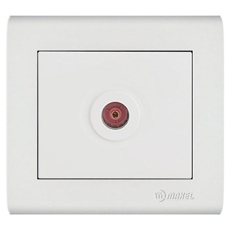 Πρίζα TV διελεύσεως λευκή Makel Manolya – 41001007