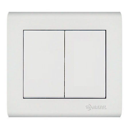 Διακόπτης ρολών λευκός Makel Manolya – 41001279