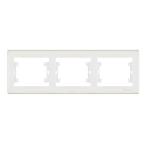 Πλαίσιο 3 θέσεων οριζόντιο λευκό Makel Manolya – 41001703