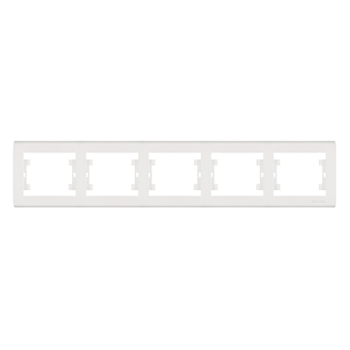 Πλαίσιο 5 θέσεων οριζόντιο λευκό Makel Manolya – 41001705