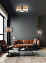 Φωτιστικό Δαπέδου Trio Lighting BURTON  1x E27 Μαύρο Ματ Μεταλλικό   – 411400232