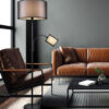 Φωτιστικό Δαπέδου Trio Lighting BURTON  1x E27 Μαύρο Ματ Μεταλλικό   – 411400232