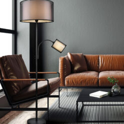 Φωτιστικό Δαπέδου Trio Lighting BURTON  1x E27 Μαύρο Ματ Μεταλλικό   – 411400232