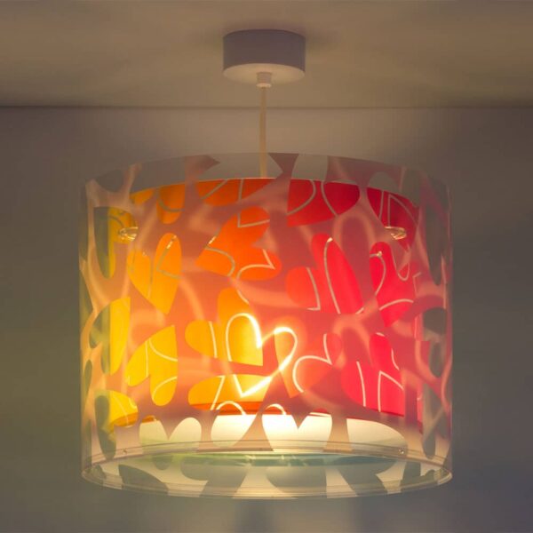 Cuore κρεμαστό εφηβικό φωτιστικό οροφής Ango – 41182