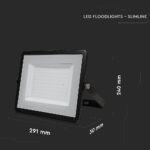 LED Προβολέας 100W V-TAC PRO Samsung Chip 100° 8200lm Μαύρος Αδιάβροχος IP65 Θερμό 3000K – 21412