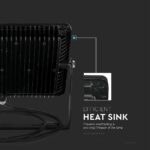 LED Προβολέας 100W V-TAC PRO Samsung Chip 100° 8200lm Μαύρος Αδιάβροχος IP65 Θερμό 3000K – 21412