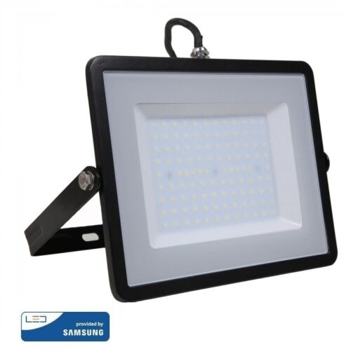 LED Προβολέας 100W V-TAC PRO Samsung Chip 100° 8200lm Μαύρος Αδιάβροχος IP65 Θερμό 3000K – 21412