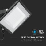 LED Προβολέας 100W V-TAC PRO Samsung Chip 100° 8200lm Μαύρος Αδιάβροχος IP65 Θερμό 3000K – 21412