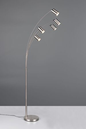 Φωτιστικό Δαπέδου Νίκελ Ματ Μεταλλικό MARLEY 5xGU10 Trio Lighting – 412400507