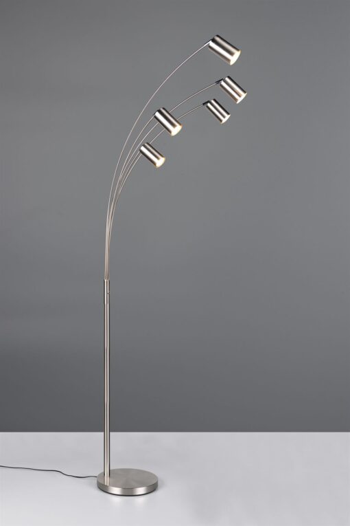 Φωτιστικό Δαπέδου Νίκελ Ματ Μεταλλικό MARLEY 5xGU10 Trio Lighting – 412400507