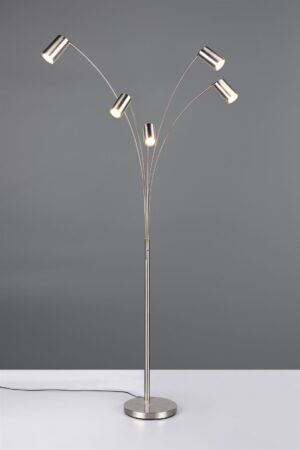 Φωτιστικό Δαπέδου Νίκελ Ματ Μεταλλικό MARLEY 5xGU10 Trio Lighting – 412400507