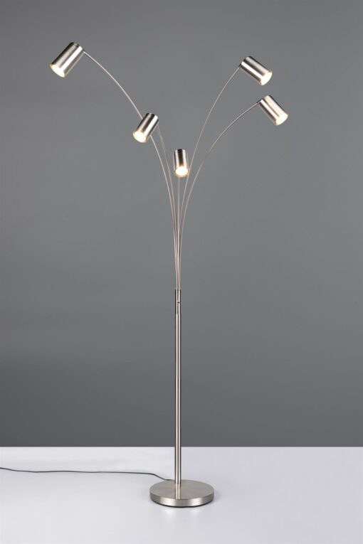 Φωτιστικό Δαπέδου Νίκελ Ματ Μεταλλικό MARLEY 5xGU10 Trio Lighting – 412400507