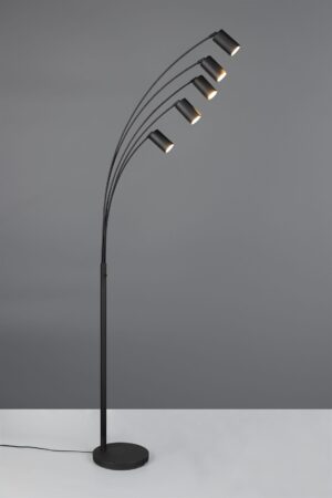 Φωτιστικό Δαπέδου Μαύρο Ματ Μεταλλικό MARLEY 5xGU10 Trio Lighting – 412400532