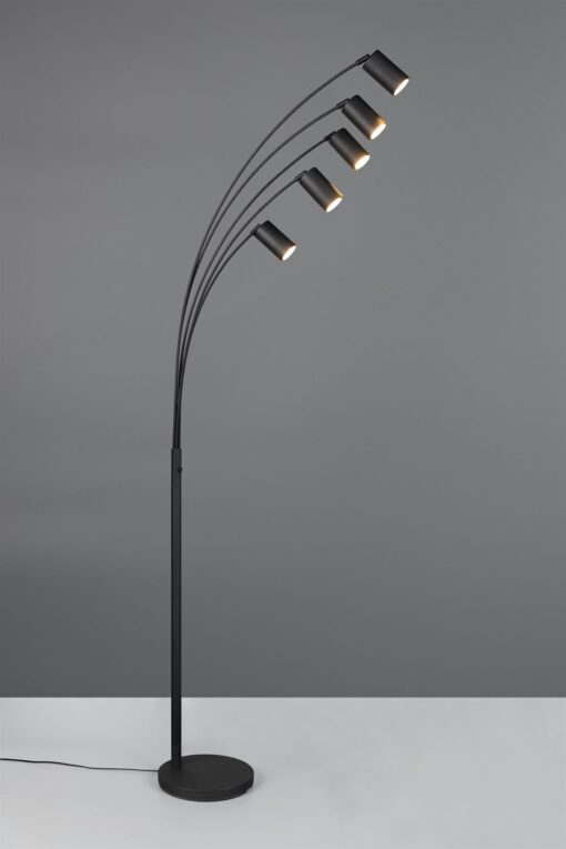 Φωτιστικό Δαπέδου Μαύρο Ματ Μεταλλικό MARLEY 5xGU10 Trio Lighting – 412400532