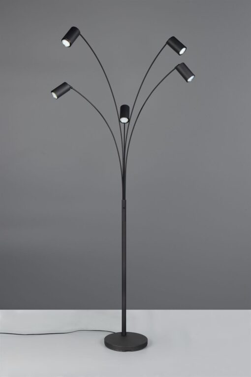 Φωτιστικό Δαπέδου Μαύρο Ματ Μεταλλικό MARLEY 5xGU10 Trio Lighting – 412400532