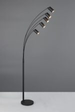 Φωτιστικό Δαπέδου Μαύρο Ματ Μεταλλικό MARLEY 5xGU10 Trio Lighting – 412400532