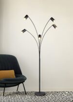 Φωτιστικό Δαπέδου Μαύρο Ματ Μεταλλικό MARLEY 5xGU10 Trio Lighting – 412400532