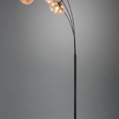 Φωτιστικό Δαπέδου Trio Lighting 3x E14 Μαύρο Ματ με Μελί Γυαλιά – 417000313