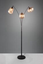 Φωτιστικό Δαπέδου Trio Lighting 3x E14 Μαύρο Ματ με Μελί Γυαλιά – 417000313