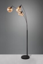 Φωτιστικό Δαπέδου Trio Lighting 3x E14 Μαύρο Ματ με Μελί Γυαλιά – 417000313