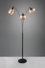 Φωτιστικό Δαπέδου Trio Lighting 3x E14 Μαύρο Ματ με Μελί Γυαλιά – 417000313