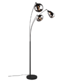 Φωτιστικό Δαπέδου Trio Lighting 3xE14 Μαύρου Χρώματος – 417000332