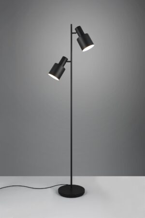 Φωτιστικό Δαπέδου Μαύρο Ματ με 2 Σποτ AGUDO 2x E27 Trio Lighting – 419400232