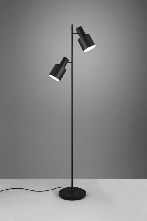 Φωτιστικό Δαπέδου Μαύρο Ματ με 2 Σποτ AGUDO 2x E27 Trio Lighting – 419400232