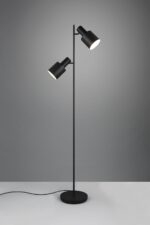 Φωτιστικό Δαπέδου Μαύρο Ματ με 2 Σποτ AGUDO 2x E27 Trio Lighting – 419400232